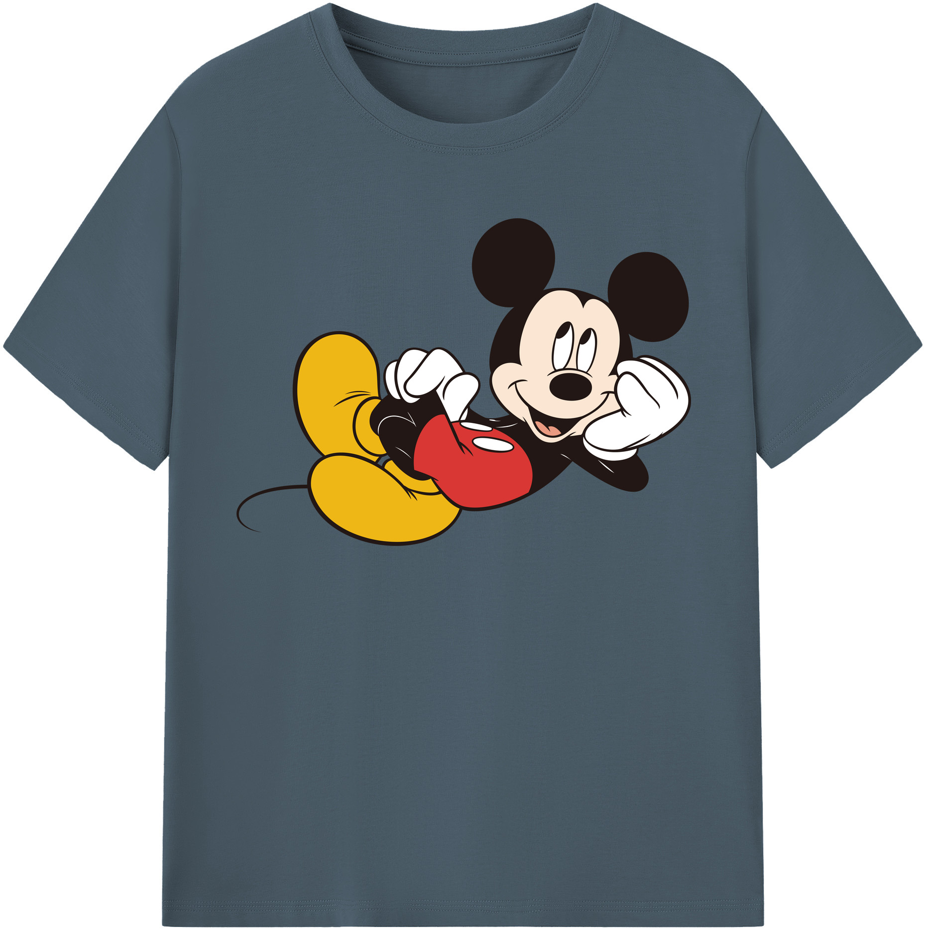 （画像用） ミッキーマウス Mickey Mouse 綿100％半袖Tシャツ（フロントプリント）